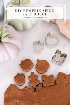 homemade pumpkin spice salt dough with cookie cutters