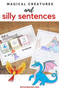 Irish Myths, Animal Puppets, Magic Creatures, Writing Sentences, Emergent Literacy, Silly Sentences, Free Homeschool Printables, Halloween Songs, Learning Korean