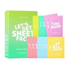 Totally Sheet Faced: Need To Get Sheet Faced Every Day Of The Week? Yeah, Us Too. Get 14 Sheet Masks All Together In 1 Mega Value Set!In The Zone (3X): Calms Skin And Tightens The Look Of Pores.Morning Dew (2X): Helps Skin Look Dewy & Moisturized.Olive 'Bout You (2X): Nourishes And Hydrates Skin.Time Warp (2X): Helps Firm The Appearance Of Skin.Unwind (2X): Calms Seriously Stressed Out Skin.Up All Night (3X): Brightens The Look Of Dull Skin. How To Use: Apply Sheet Mask Onto Clean Skin. Wear For I Dew Care, Face Sheet Mask, Sheet Masks, Face Mask Set, Morning Dew, Time Warp, Homemade Face Masks, Homemade Face, Sheet Mask