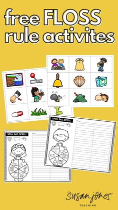 the free flosss printable worksheet for kids to practice their skills