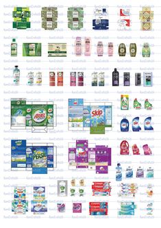 an image of various products displayed on a white background, including toilet paper and other items