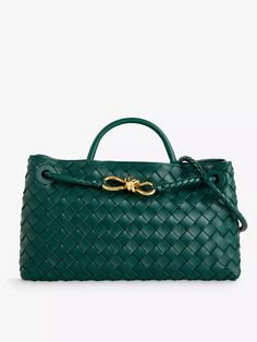 BOTTEGA VENETA - Andiamo leather clutch | Selfridges.com Bottega Veneta Andiamo, Bottega Veneta Handbag, Knot Design, Leather Cleaning, Leather Clutch, Leather Top, Smooth Leather, Bottega Veneta, Top Handle