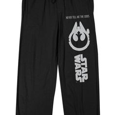 Looking for a comfy way to dream of a galaxy far, far away? These officially licensed Star Wars men's sleep pants are a must-have for any fan of the iconic franchise. Featuring a sleek graphic of the Millennium Falcon, these black pajama pants are made from a comfortable blend of 60% cotton and 40% polyester. The drawstring waistband ensures a secure and adjustable fit, while the machine washable fabric makes them easy to care for. Whether you're lounging around the house or catching some Z's, t Star Wars Episode 4, Black Pajama Pants, The Millennium Falcon, Star Wars Men, Millennium Falcon, Sleep Pants, A New Hope, Pants Large, Star Wars Episodes