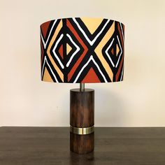 a lamp that is on top of a table