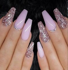 Acrylic Nails With Simple Rhinestones Coffin Nails Long, Acrylic Nails Coffin, Nails Inc, Prom Nails, Coffin Nails Designs, Cute Nail Designs, Pretty Acrylic Nails, Nail Arts, Best Acrylic Nails