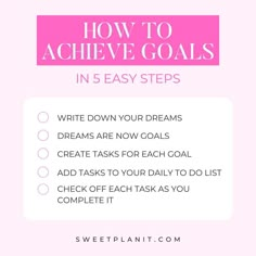 how to achieve goals in 5 easy steps