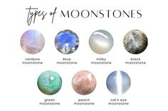 Moonstone Types, Types Of Moonstone, Moonstone Eyes, Crystal Types, Gemstone Properties, Crystal Goddess, Rainbow Gemstones