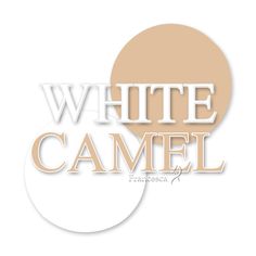 the words white camell are placed on top of each other