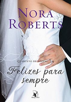 a bride and groom embracing each other in front of the words felizes para sempre