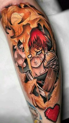 Inspiração de Tatuagem Gaara Naruto / Inspiração de Tatuagem de Anime / Inspiração de Tatuagem Geek / Anime Tattoo Inspiration/ Gaara Tattoo Inspiration / Naruto Tattoo Inspiration / Geek Tattoo Inspiration Naruto Gaara Tattoo, Gaara Tattoo, Meaningful Tattoos For Men, Tiki Tattoo, Chicano Tattoos Sleeve, Naruto Sketch Drawing, Naruto Tattoo, Cartoon Character Tattoos, Geek Tattoo