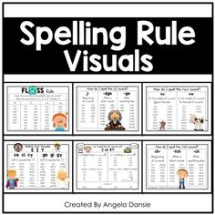 spelling rules and visual words for students to use on their own classroom workbooks