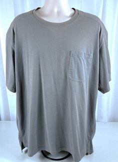 Duluth Trading Co Men's Pocket T-shirt 2XL Gray Cotton Blend Short Sleeve Grey Cotton