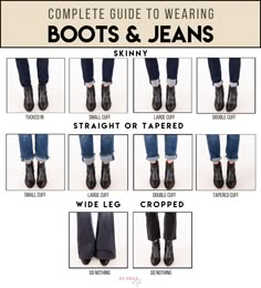 Mode Edgy, Boots And Jeans, Look Boho Chic, Jeans Outfit Summer, Types Of Jeans, Cuffed Jeans