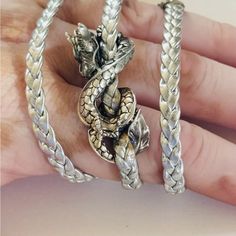 Sterling Silver Dragon Measures Approximately 2 Inches Wrap Bracelet Or Wear As Necklace Length Approximately 18 Inches Excellent Condition Naga Dragon, Enchanted Jewelry, John Hardy Jewelry, Triple Wrap Bracelet, Silver Dragon, John Hardy, Necklace Length, Womens Jewelry Bracelets, Wrap Bracelet