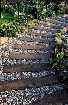 there are many steps made out of rocks