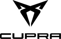 the cupra logo is shown in black and white