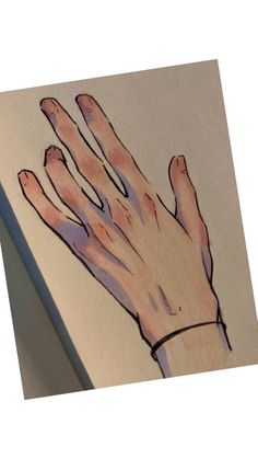 a drawing of a hand holding something in it's palm