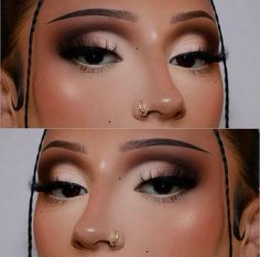 Drastic Makeup Looks, Fall Birthday Makeup Looks, Makeup For Different Face Shapes, Face Beat Makeup Prom, Doe Eye Makeup Black Women, Nude Cut Crease Makeup, Eyeshadow Looks Smokey, Bratz Eye Makeup, Juvias Place Looks