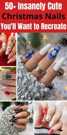 Nails 23, Christmas Nail Colors, Snowman Nails, Festive Nails, Red Nails Glitter, Nail Goals, Christmas Manicure