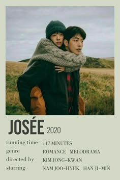 the poster for jose's upcoming film, running time 17 minutes gentle romance melorama directed by kim yong - kwan nam