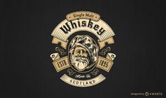 Old man whiskey logo template Media Png, Whiskey Logo, Visual Resume, Facebook Icon, Single Malt Whiskey, Logo Facebook, Beer Logo, Branding Kit