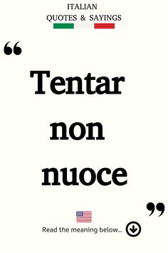 Italian Saying: Tentar non nuoce. Short Italian Quotes