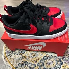 New Nike Court Borough Low 2 Size 6.5y Https://Www.Nike.Com/T/Court-Borough-Low-Recraft-Big-Kids-Shoes-Ddk0q4/Dv5456-600 Nike Court Borough Low 2, Nike Court Borough Low, Nike Court Borough, Nike Red, Kids Nike, New Nike, Big Kids, Kids Shoes, Black Red