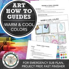 the book cover for art how to guides warm and cool colors