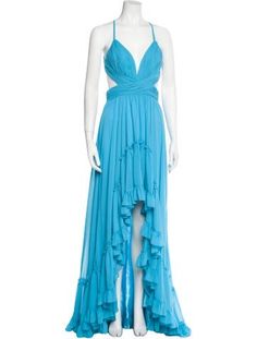 Mac Duggal A-Line DressBluePleated & Ruffle AccentsSleeveless with V-NeckHook & Eye Closure at BackFit:Dresses by Mac Duggal typically fit true to size. Mac Duggal, Anime Demon, Long Dress, A Line, Dress Outfits, Mac, V Neck, Clothes For Women, Anime