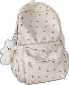 Cute Beige Backpack Bag, Beige Backpack For On-the-go, Beige Backpack With Large Capacity For On-the-go, Cheap Cream Backpack-style Shoulder Bag, Beige Large Capacity Backpack For On-the-go, Plant Bags, Style Preppy, Classic Backpack, Backpacks