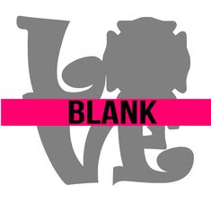 the word blank in black and pink with an image of a cat on it's back