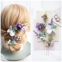 "Set of 5 hair pins Lavender hairpiece Purple flower hairpins Lavender bridal hairpiece Lavender flower comb Purple hair comb Lavender wreath Set of 5 hairpins for your - perfect to finish your look. Height of 1 hairpin with flowers - 5.1 in - 13 cm Price - for 5 hair pins! The color of flowers can be customized. Ideal for Bride, Bridesmaids and Flower Girls also for photoshoots. Weddings are a joyous occasion and a great time! - Our wedding headpieces for the perfect finishing touch for your big day! We are free to communicate with our dear customers - we look forward to feedback and your impressions! Shipping Orders typically ship within 3-5 days after purchase (for all finished product) And within 2-8 days after purchase (if you order custom made) ⚠️APPEARANCE AND DIFFERENCES Since all Wedding Headpieces, Toddler Flower Girls, Bridal Hairpiece, Lavender Wreath, Flower Comb, Lavender Flower, Wedding Hair Pins, Satin Flowers, Flower Hair Pin