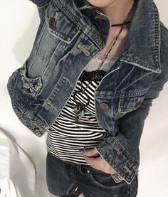 Edgy Grunge Aesthetic, Denim Jacket Grunge, 90s Teen Fashion, 90s Teen, Edgy Grunge, Fashion Baby, Grunge Aesthetic, Fit Ideas, Aesthetic Fashion