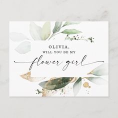 a card that says, ollivia will you be my maid of honor