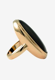 Impressive oval-shaped onyx shines with glamour in a superlative ring with a bezel setting. Wear it for sheer dramatic effect. Includes gift box and Black Onyx Ring Gold, Oval Ring Gold, Black Onyx Jewelry, Bezel Set Ring, Onyx Jewelry, Black Onyx Ring, Set Ring, Drawstring Pouch, Onyx Ring