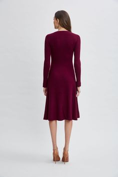 Our luxe Cashmere Dress is an elevated take on Fall's knit dress trend. Featuring a Fit & Flare silhouette a v-neckline & buttons down the front, it is ultra-versatile & can be easily dressed up with heels or down with knee grazing boots. Long Sleeve Cashmere Fit & Flare Button Down Dress Runs true to Size Model is 5'9" and wearing size S Dry Clean Only Imported Style #: ETR44243 Boots Long, Cashmere Sweater Dress, Fall Knitting, Cashmere Dress, Button Down Dress, Trending Dresses, Fit Flare Dress, Fit & Flare, Flare Dress