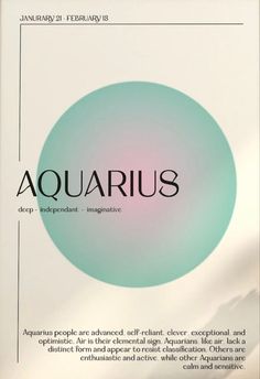 an advertisement for aquarius is displayed on a white background with blue and pink circles