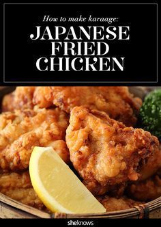 how to make japanese fried chicken in the slow cooker with lemon wedges and broccoli