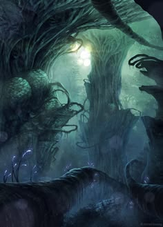 an image of a fantasy forest scene