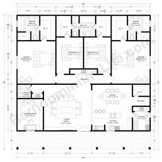 the floor plan for a two story house with three bedroom and an attached garage area