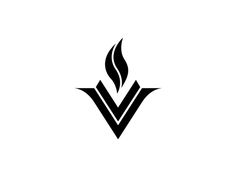 a black and white logo with the letter v in it's center, on a white background