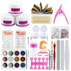 Acrylic Powder Glitter Nail Art Kit False Nail Tips Nail Art Decoration Tools Features: Creating Beautiful Nail For Long Lasting Nail Tips Then apply them onto your nail / nail forms Creating beautiful nail for long lasting  nail tips Great for strengthen your nails and enhance shine Suitable for professional use or home use Great combo pack for any nail artist to start doing acrylic nail art at home or inside a studio/ salon Package include: Acrylic powder, glitter, false nails, nail art tools, Nail Art Orange, Powder Glitter Nails, Nail Care Tools, Nail Art Tool Kit, Nail Glitter Powder, Manicure Gel, Acrylic Nail Kit, Nail Art Set, Art Tool