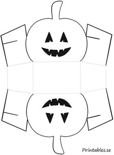 a paper pumpkin cut out to look like it has two faces