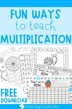 free printable fun ways to teach multiplication for kids and toddlers