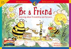 the children's book cover for be a friend, featuring two bees and honeybees