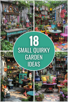 Add personality to your outdoor space with small quirky garden ideas full of charm. Quirky Garden Ideas, Small Courtyard Ideas, Narrow Backyard Ideas, Very Small Garden Ideas, Boho Garden Ideas, Urban Gardening Balcony, Whimsical Backyard, Small Yard Design, Diy Backyard Projects