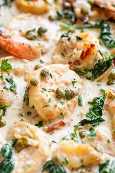 shrimp and vegetable casserole with white sauce