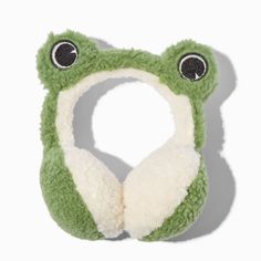 Claire's Green Frog Ear Muffs Decora Kei Outfits, Kei Outfits, Twins Cake, White Frosting, Accessories Ear, Frog Design, Ear Muffs, Random Items, Green Frog