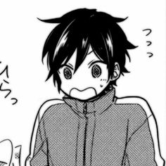 an anime character with black hair wearing a hoodie