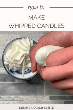 how to make whipped candles with summer rain web site on the bottom right hand corner